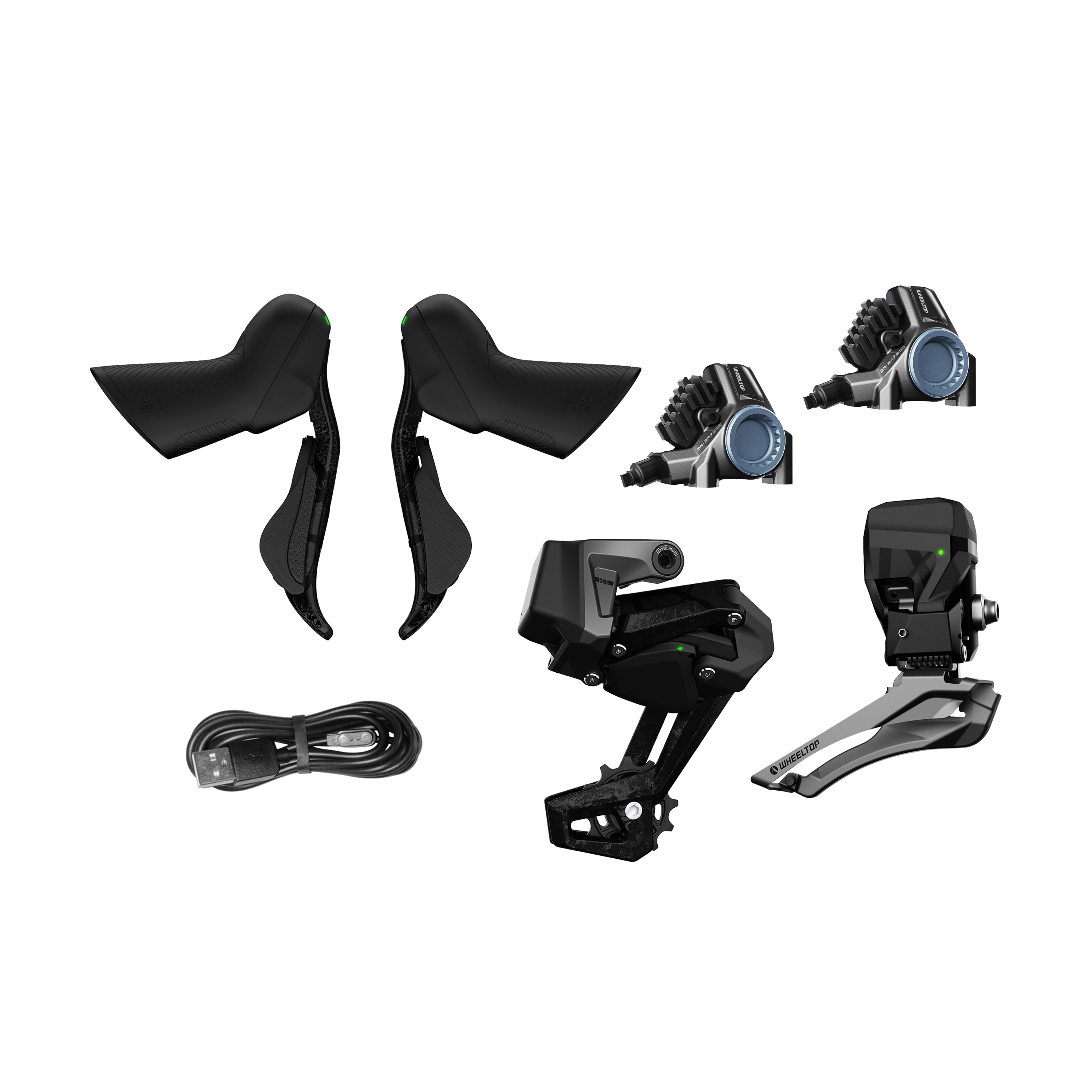 WHEELTOP EDS TX Wireless Carbon Electronic Shifter/Derailleur (Road Bike) - Hydraullc Disc Brake Groupset（UPGRADE）